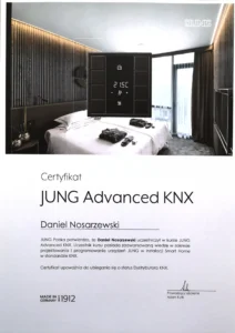 Oficjalne uprawnienia inżynierskie w zakresie projektowania nowoczesnych systemów inteligentnego domu KNX w Warszawie.